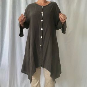 NWT, Oversized grey long sleeve top, size 2,4,6,